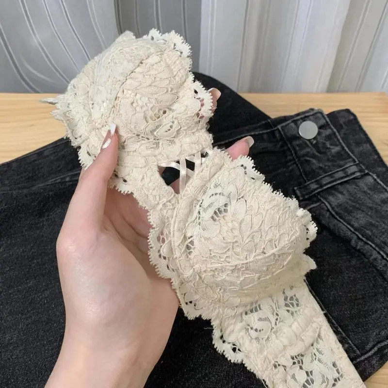Áo Ống, Đồ Lót Không Dây, Dành Cho Phụ Nữ, Mỏng Và Lưng Ren, Bộ Áo Ngực Phong Cách Pháp Gợi Cảm, Thích Hợp Cho Mùa Hè 2024, Áo Ngực 0