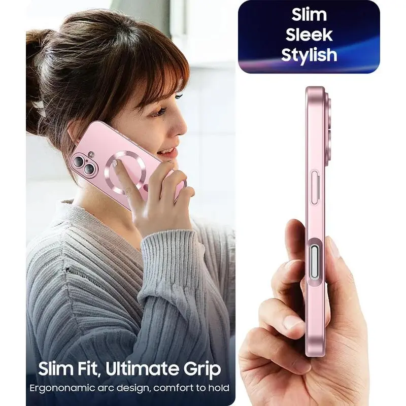 For Magsafe Magnetic Wireless Charge Phone Cases For iPhone 16 15 14 13 12 11 Pro Max Plus Case Camera Back Cover Accessories 5