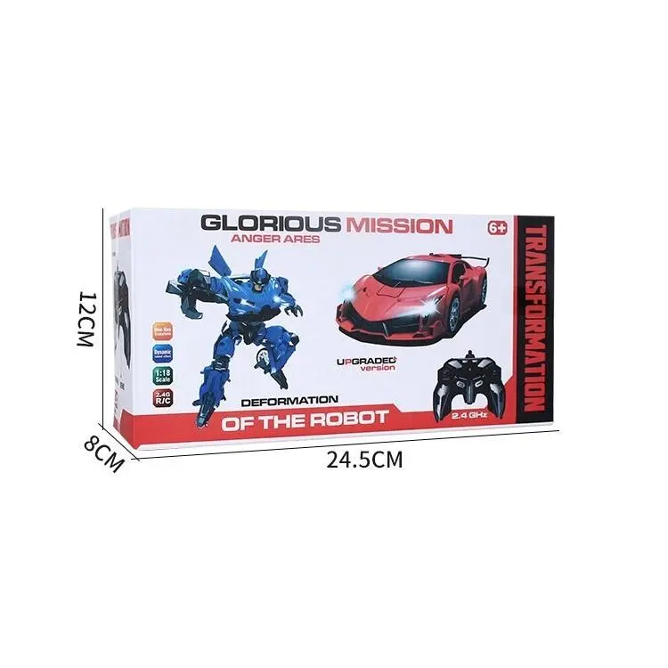 [Duffy toys](COD) Mobil Remote Control Robot Besar / Rc Transformer 1 : 18 Mobil Mainan Remot Control Jadi Robot Rechargeable Mainan Anak Jadi Robot Cas / Rc Mobil Robot Transformer /Robot Mainan Anak Laki laki 3