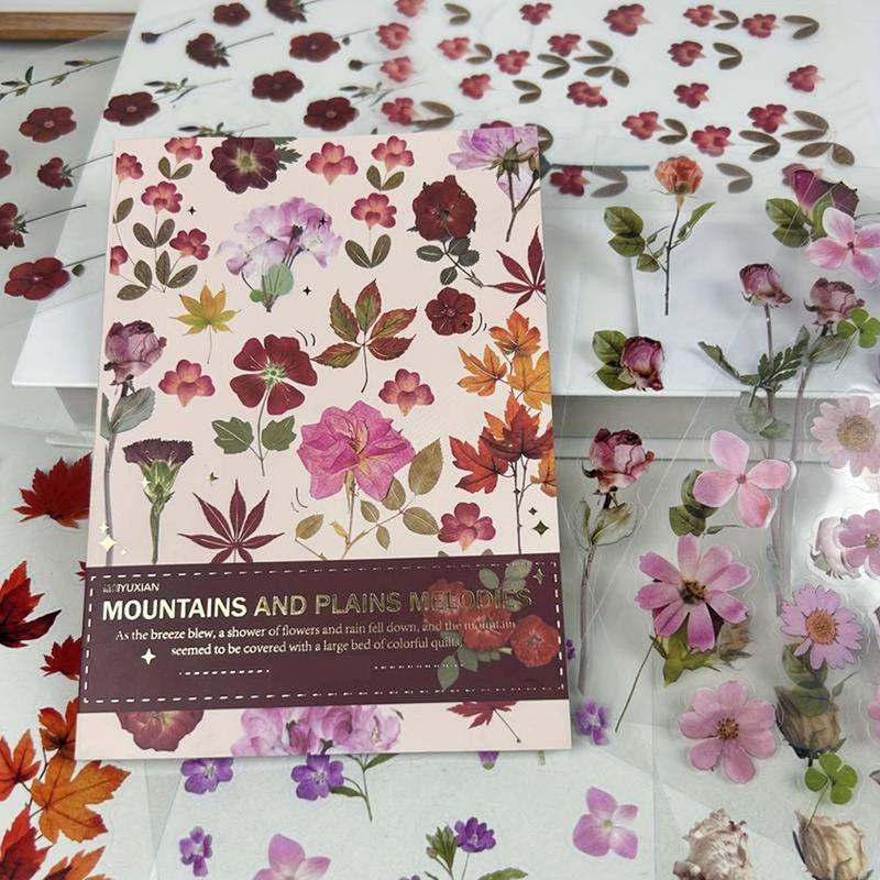 Vintage Floral & Botanical Pattern Stickers (20 Sheets/set), Waterproof Self Adhesive Decorative Stickers, Diy Decals for Water Bottle, Laptop, Phone Case, Scrapbooking, Journal Making 0