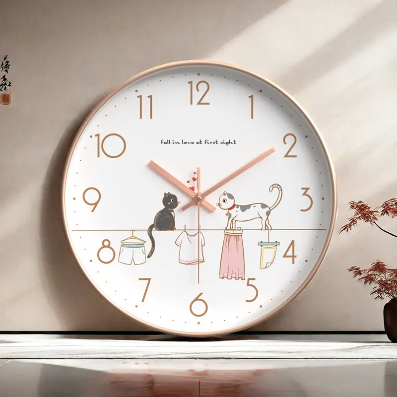 Dejavu Jam Dinding Aesthetic Modern Tahan Lama Bulat Digital Quartz Minimalis Elegant Tahan lama Awet HJD103 Round Digital 1
