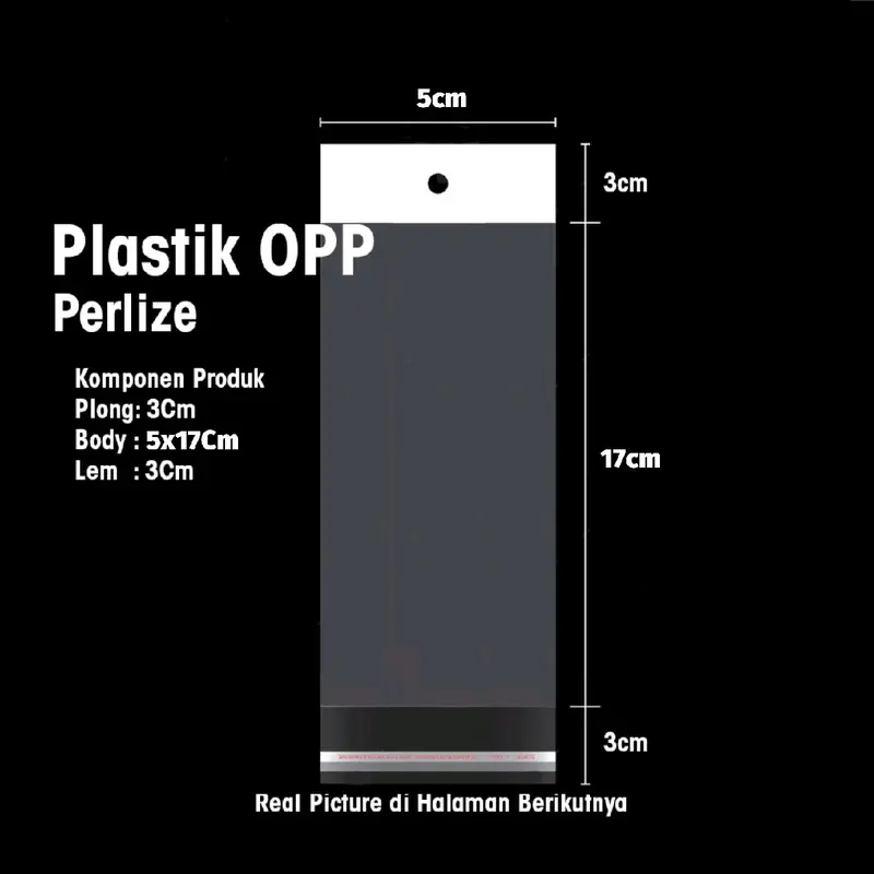 [100pcs] Plastik Opp Perlize Ukuran 7x12+3Cm Perlize / 8x12+3Cm Perlize Kemasan Masker/Aksesoris/Opp Display Murah Original 0
