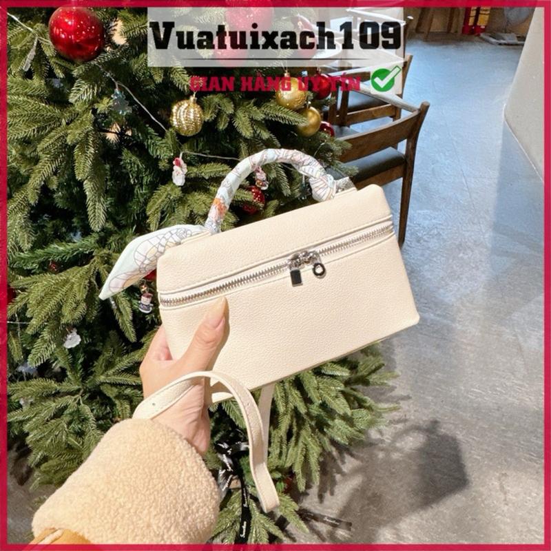 Túi xách nữ size 22 da mềm, 1 ngăn rộng, khóa kéo séc, tặng kèm khăn, kiểu dáng đơn giản vua túi xách 5