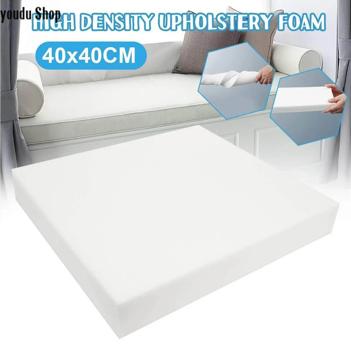 High Density Upholstery Foam Cushions - 5CM Thick Seat Pad for Sofa Sponge (Malaysia)