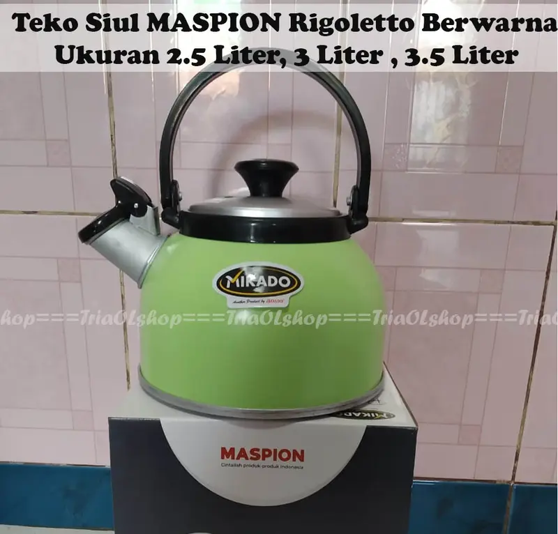 Teko Siul Bunyi Maspion 2.5 Liter, 3 Liter, 3.5 Liter / Teko Siul Mikado Rigoletto / Ceret Bunyi 2