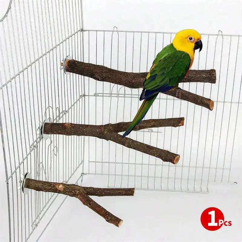 Parrot Branch Perch, Wooden Bird Perch, Bird Supplies for Caged Birds, Pet Supplies