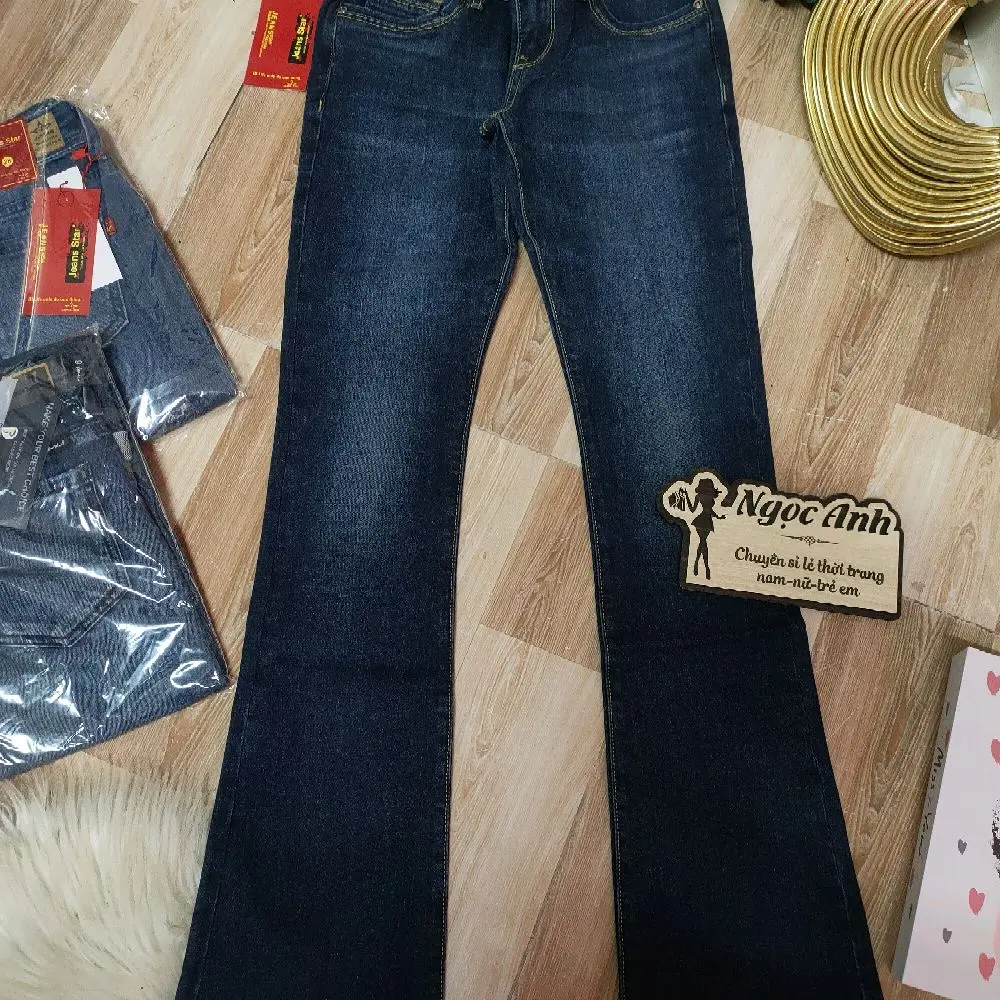 Quần dài ống bass,ôm hàng xuất vải jean co giãn