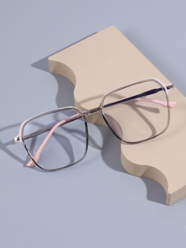 Square Frame Anti-blue Light Lenses Eyeglasses for Valentine's Gift, Simple Fashion Sunglasses for Women and Men, Trendy Versatile Eyeglasses for Outdoor Sports or Daily Use 6