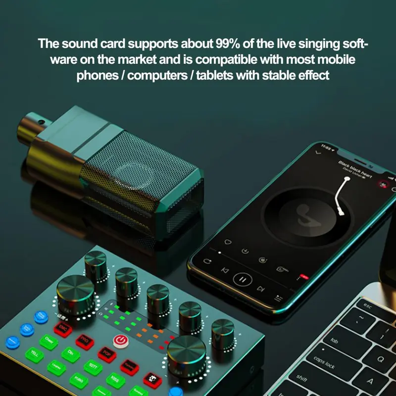 {BISA COD} V8S SoundCard Bluetooth Audio Usb Live External NEW Elektronik 1