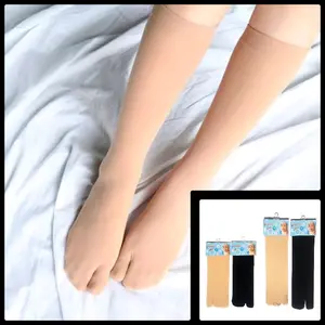 Kaos Kaki Stocking Dua Jari Wanita Dewasa Katun Cream Lembut Nyaman Panjang Remaja Semata Hitam Pendek Transparan Tipis stocking