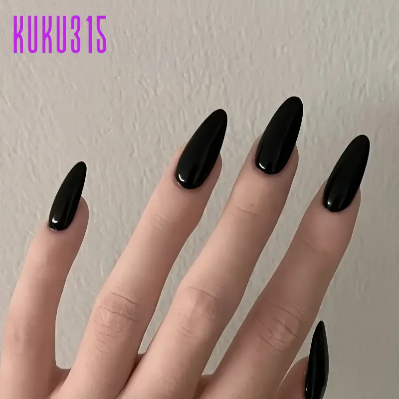 KUKU315 [Seri Warna] [Gratis Alat Pasang + Lem Jelly] 24Keping Kuku Palsu Dan Lem Kuku Palsu Nail Art Dan Lem Kualitas Premium Bisa Dipakai Berulang 2