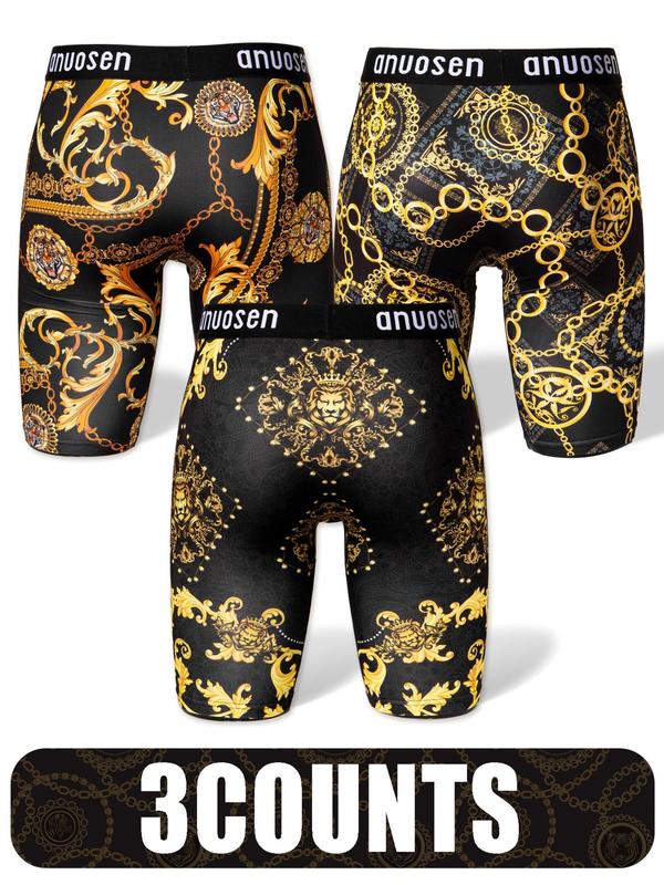 Men's All Over Print Boxer Brief, Street Fashion Comfy Breathable Underwear for Daily Wear, Men's Underwear Undergarments for All Seasons 4