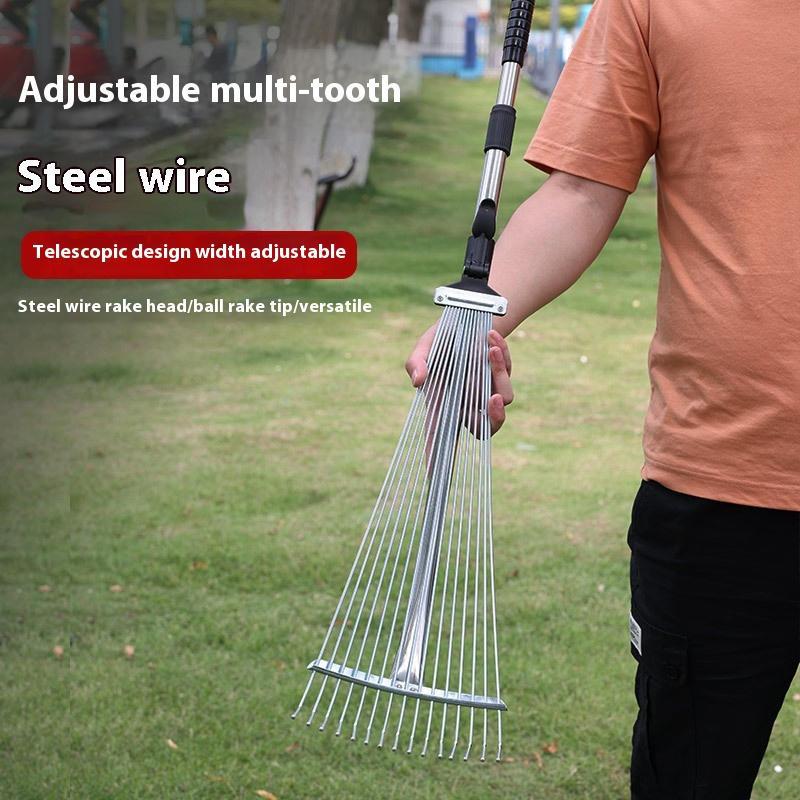 Garden Leaf Rake Cleaning Leaves Rake Expandable Telescoping - TikTok ...