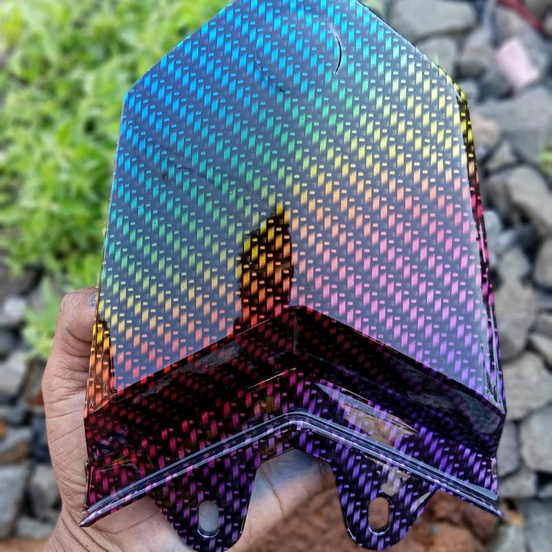 SAMBUNGAN BODY COVER TAIL PET TOP ATAS BELAKANG VIXION NEW NVL NVA KARBON pelangi 2