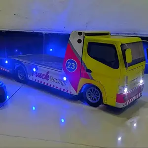 truk towing dam remot_truk oleng murah Cowok Beraneka warna Musikal Anak Mainan Miniatur  Truck  Control  Remote Toys