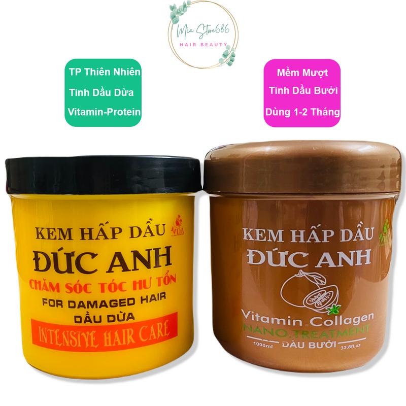 Combo 2 Hũ Ủ Tóc Tinh Dầu Dừa + Bưởi Gội Đầu Nữ Thành Phần Thảo Dược Mềm Mượt