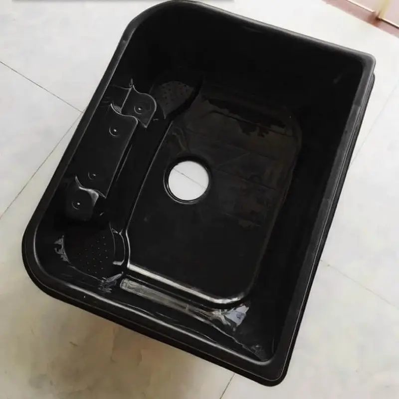 Bồn nhựa vuông đen,đầy đủ phụ kiện(không kèm chân) 3