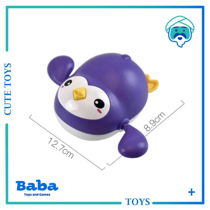 Mainan Mandi Bayi Anak Bath Toy Inersia Bentuk Penguin Berenang 2