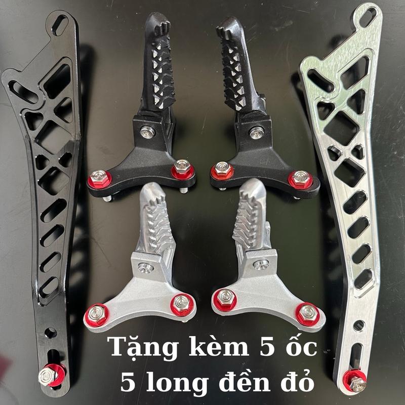 Gác Chân Malay Exciter , Winner, Sonic, Sirus,Satria,Rader fi ,Pát Pô Dày 10ly  - Phụ Tùng Phụ Kiện ( Tặng Kèm 5 Ốc, 5 Long Đèn Đỏ)