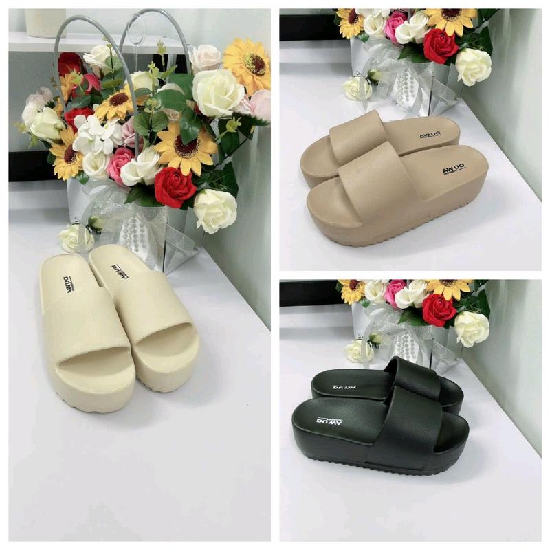 Dép bánh mì nữ 315 ,quai ngang đế răng cưa cao 6cm .