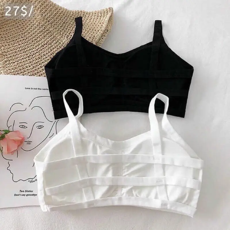 áo bra cotton 3 dây , bra học sinh Áo Ngực Áo Lót Nữ Women 5