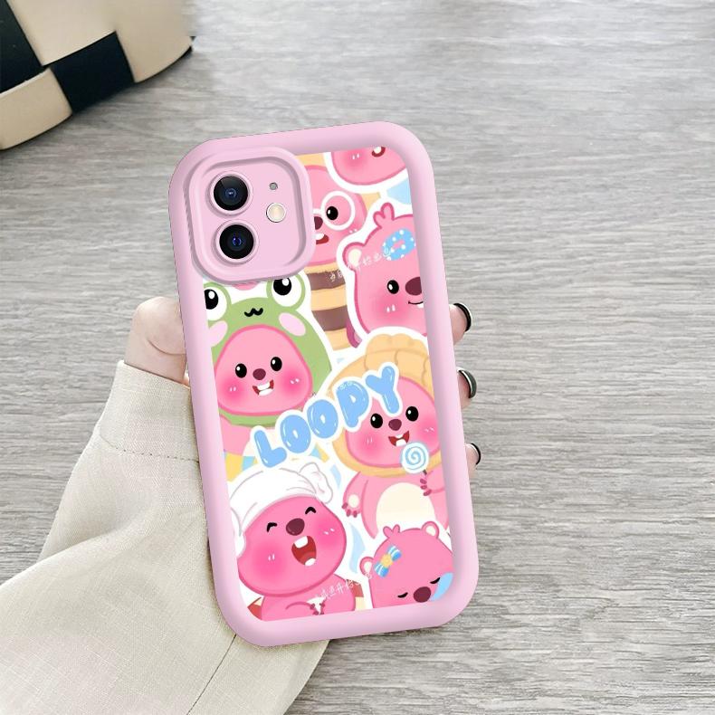 Loopy Pink Case - Amril SoftCase Casing hp for Infinix/IPHONE/MI/Realme/REDMI/Tecno - JGS FL2 0