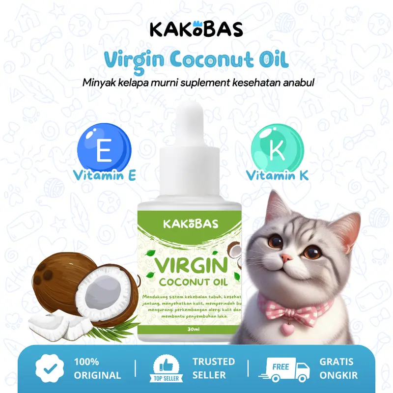 Kakobas Virgin Coconut Oil Minyak Vco Kucing Anjing Obat Jamur Scabies 0