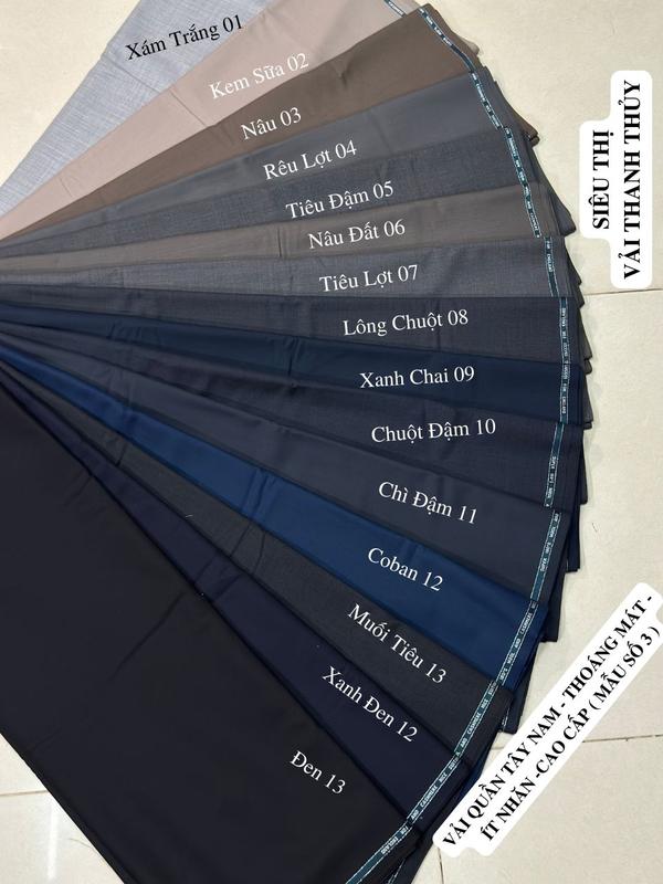  VẢI QUẦN TÂY NAM WOOL SUPER 180S ENGLAND | MỊN MƯỢT CAO CẤP | THOÁNG MÁT | FORM VEST THANH LỊCH 