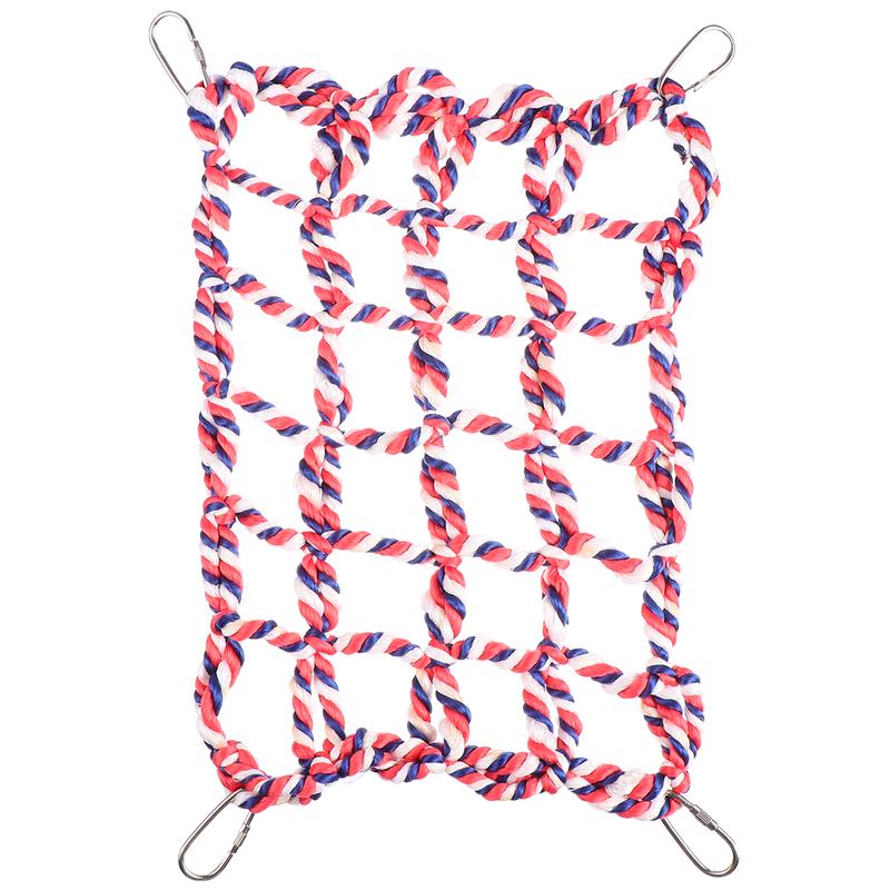 Small Pet Climbing Net Hamster Hammock Swing Toy Chew Toys Rope 28X20XX1CM 0