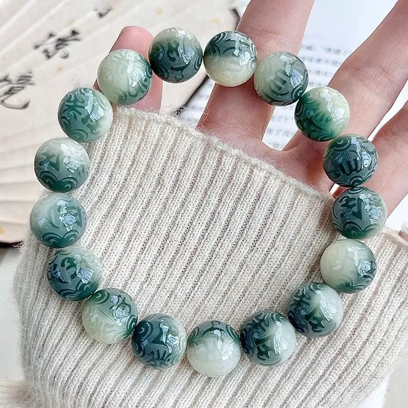Chuỗi vòng đeo tay bằng hạt bồ đề 12 ly có khắc Lục tự [quà tặng trong live]- TÂM BỒ ĐỀChuỗi vòng đeo tay bằng hạt bồ đề 12 ly có khắc Lục tự [quà tặng trong live]- TÂM BỒ ĐỀ 2