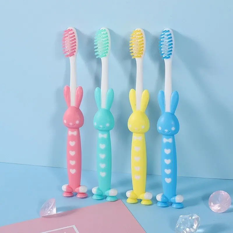 Set 4 Bàn chải đánh răng trẻ em lông mềm, siêu mịn chăm sóc răng miệng cho bé từ 1-10 tuổi, giúp bé vệ sinh răng miệng sạch sẽ 0