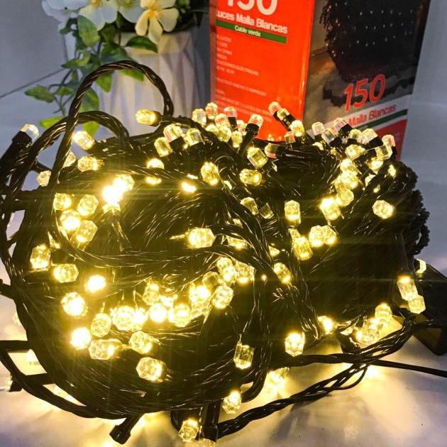 Bộ Đèn nháy 40m, Dây đèn led trang trí nhiều màu 40m bóng kim cương, ,dây LED trang trí tết, cây đào, cây mai