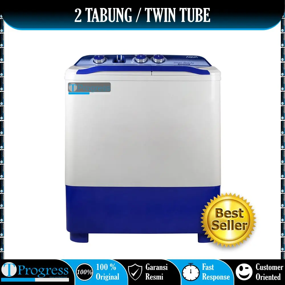 MESIN CUCI 2 TABUNG AQUA 7KG QW-781XT / 8KG QW-881XT HIJAB SERIES