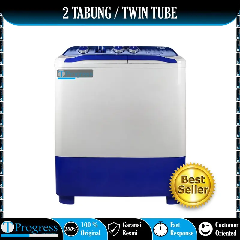 MESIN CUCI 2 TABUNG AQUA 7KG QW-781XT / 8KG QW-881XT HIJAB SERIES 0