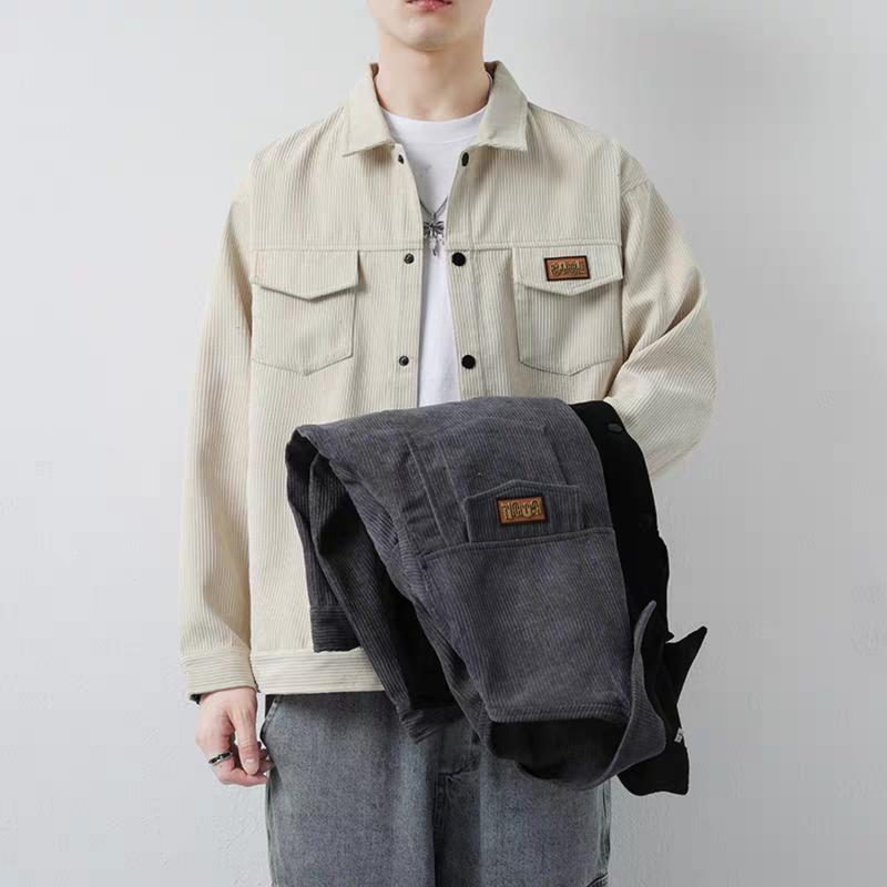 Áo Khoác Nhung Tăm Cổ Sơ Mi  Nút bấm tiện lợi áo 1 Lớp Chuẩn Form  Sành Điệu  BẢO ĐĂNG Nam Menswear Jean Jacket