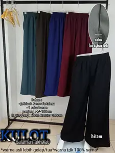 celamis kulot jetblack, sarmala softer & new fortaleza (satu saku kanan)