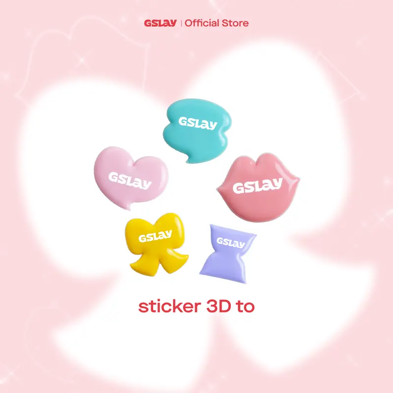 [QUÀ TẶNG-KHÔNG BÁN] Combo 04 quà tặng GSLAY YOSO bao gồm: Kẹp tóc trang điểm Hair Clip, Sticker 3D phồng (Large Size), Sticker 3D phồng (Small Size) và Sticker 2D 4