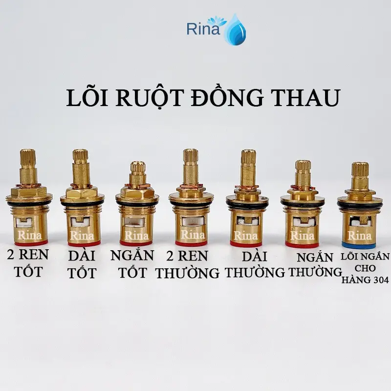 Ruột lõi vòi nước - ruột vòi chén lanh thau và 304,  ruột lõi van không chế, ruột lõi vòi hồ các loại thay được tất cả c