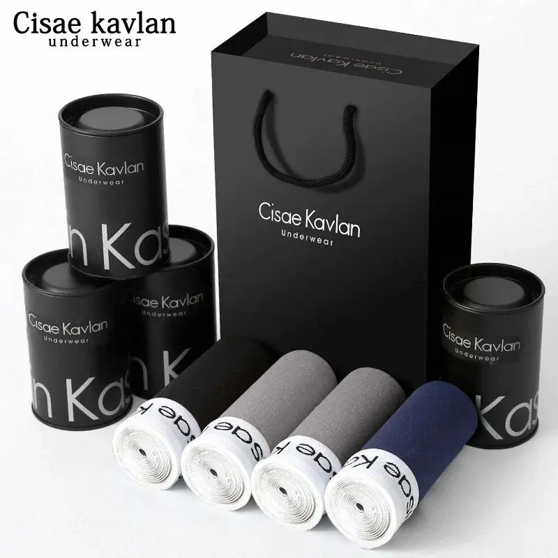 Quần Lót Nam Cotton Nguyên Chất, CK, Kháng Khuẩn Và Thoáng Khí, Quần Đùi Boxer Hợp Xu hướng Quần Đùi Bốn Góc, Dành Cho Nam, Chỉ 18,68 Đô La Cho 4 Mảnh