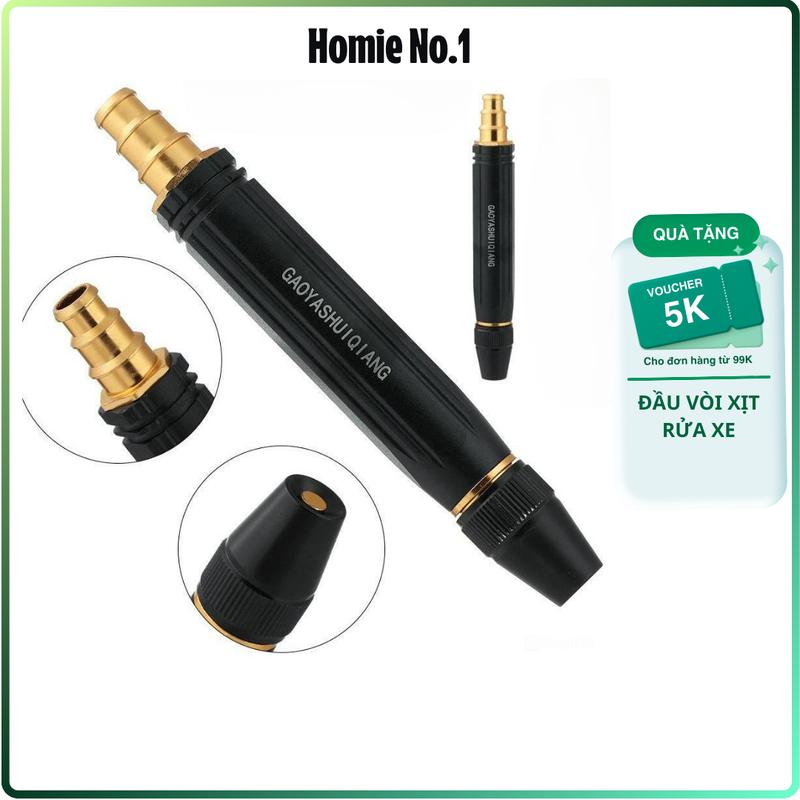 Đầu vòi xịt tăng áp rửa xe cực mạnh, vòi phun áp suất cao đa chức năng