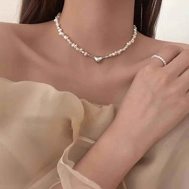 Fashion  Chain Choker Necklace for Women Girls 2022 Trend Heart Pendant Necklace Bridal Engagement 0