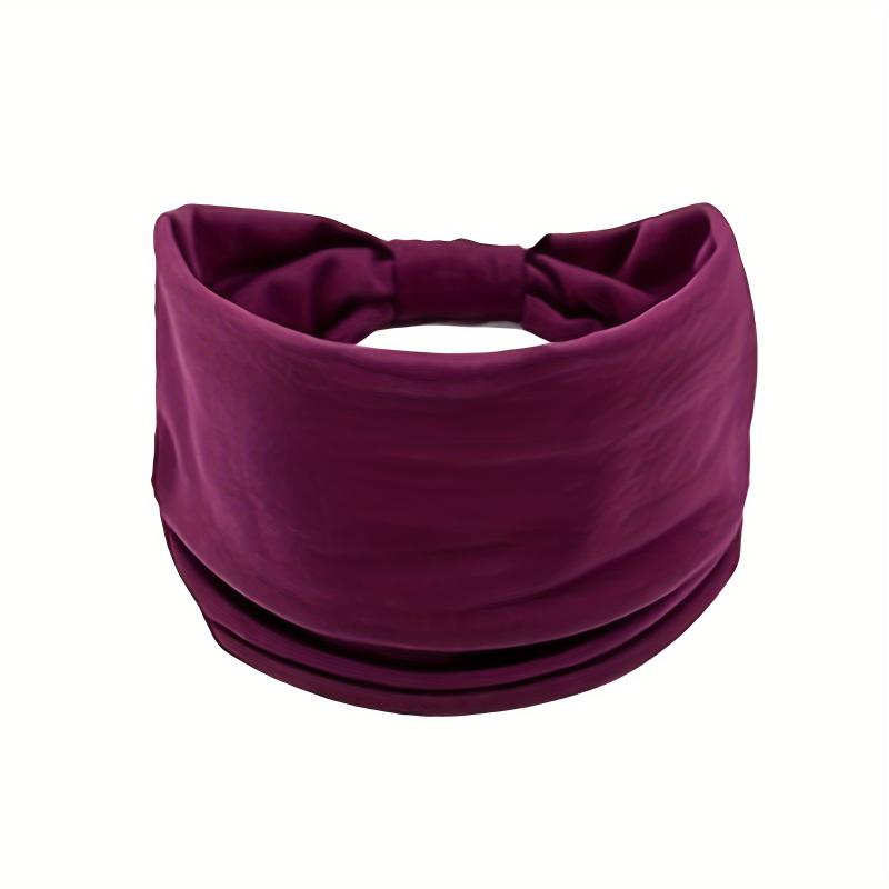 Women's 1pc moisture-wicking wide headband set - suitable for fitness, yoga, running, cycling, basketball | Polyester knitted fabric, suitable for normal hair types, no power supply required square 1
