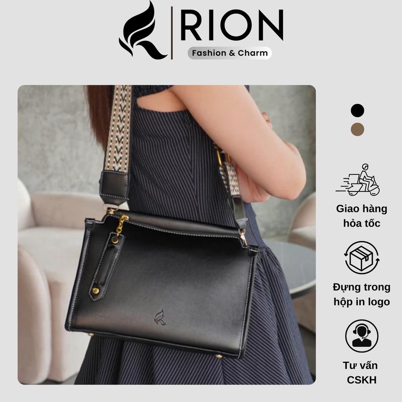 [RION] Túi Xách Nữ Đeo Chéo Đeo Vai Da PU Mềm Mại, Phong Cách Thời Trang Quý Phái MM09 0