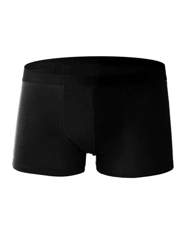 Men's Solid Color Contrast Tape Boxer Briefs, Breathable Comfortable Underwear for Daily Wear, Casual Men's Underwear for All Seasons, Mens Fashion, Clothing, Underwear Set, Elastic Breathable Wear, Underwear Boxers, Soft Stretch Briefs 1