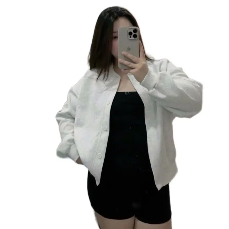 Áo nỉ dáng lửng cài cúc Band TRENDY FROGS  Top Nữ Women