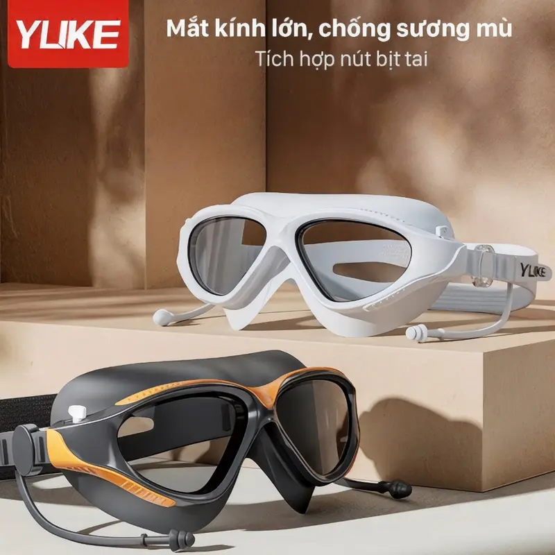 Kính bơi người lớn YUKE YJ8027 Độ nét cao, Chống sương, Chống Tia UV/ Nhập khẩu chính hãng 0