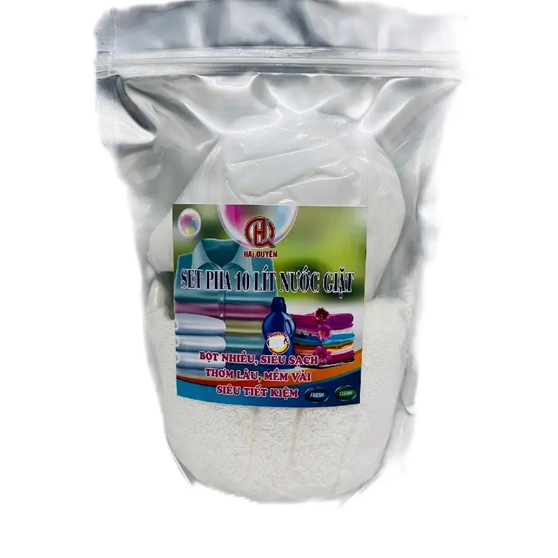 Sét nước giặt tự pha 10 lít Kem, làm sạch vết bẩn và mùi hôi trên quần áo, đậm đặc thơm ngát 0