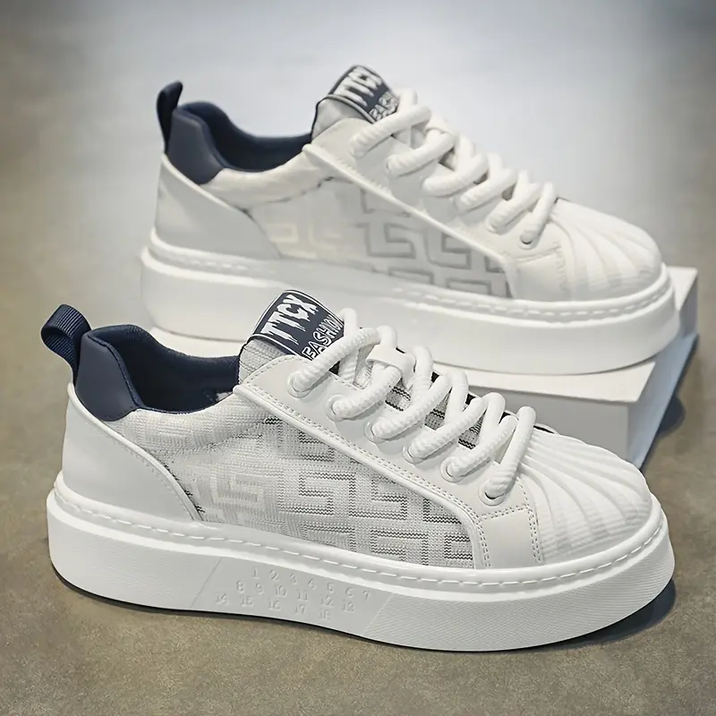 Men's Four Seasons Ice Sliky Fiber Fabric Breathable and Comfortable Shell Head Thick Sole Fashion Casual Shoes