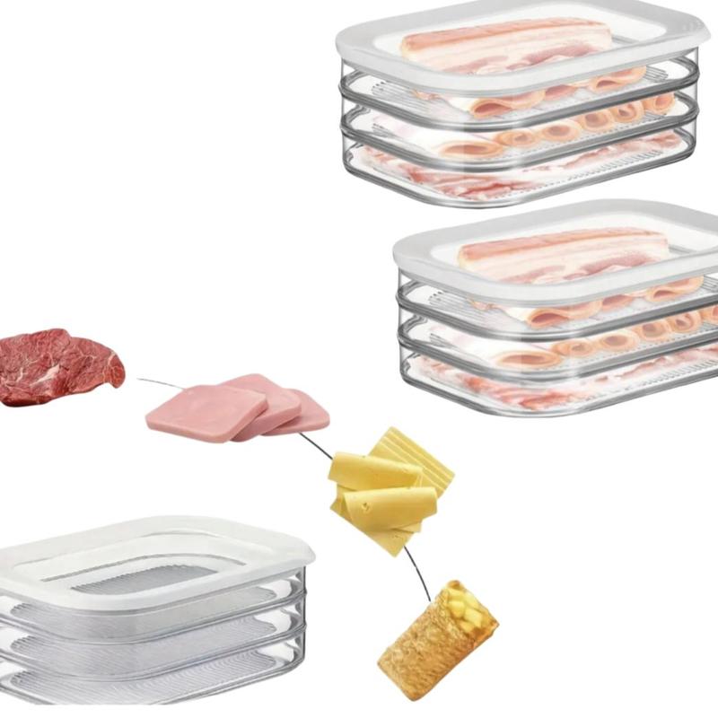 Food Storage Box, 1 Count/2 Counts Food Storage Container with Lid, Reusable Leak-proof Food Preserving Container for Home Kitchen, Utensils 4
