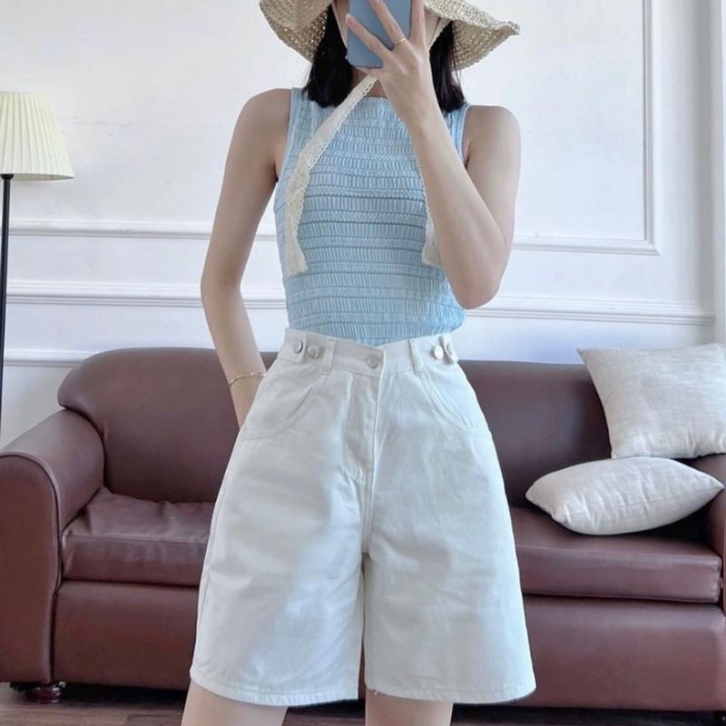 Quần short kaki lưng chun đai chỉnh eo, quần jean lững cạp chun ống rộng có bᶖgsize (KKLC5N) 0